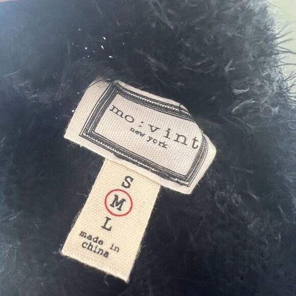 Mo:Vint Black Soft Cozy Open Cardigan Women's Size Medium - Picture 6 of 13